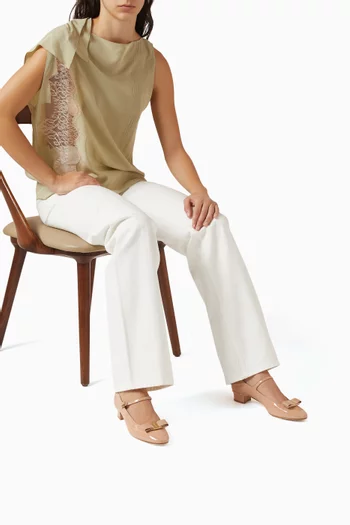 Vally 30 Mary Jane Pumps in Naplak Leather