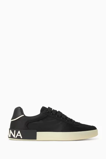 Portofino Low-top Sneakers in Nylon & Calfskin