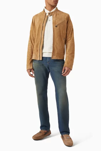 Blouson Jacket in Suede