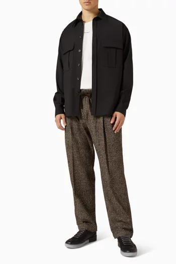 قميص مزيج صوف وقنب