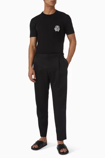 Logo-embroidered Pocket T-shirt in Cotton-jersey