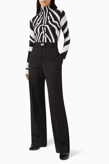 Tailored Pants in Wool Faille