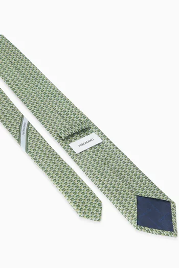 Gancini Tie in Silk