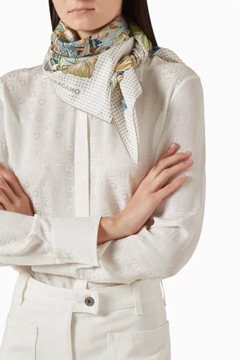 Cheetah-print Scarf in Silk