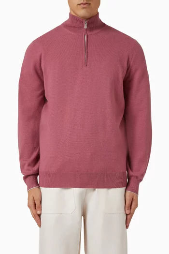 سترة بسحّاب قصير كشمير