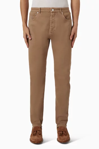 Garment-dyed Pants in Comfort Denim