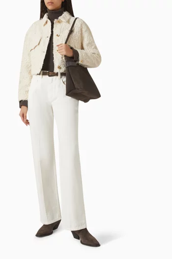 Fuzzy Jacket in Denim