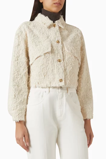 Fuzzy Jacket in Denim