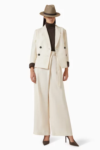 Double-breasted Blazer in Twill