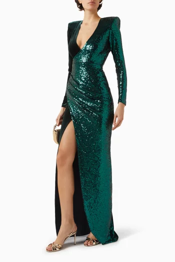 Perfume Exotico Sequin-embellished Gown