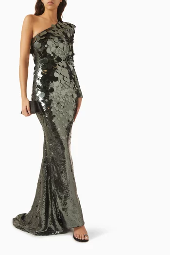 فستان سهرة ذا شيمر اذ ابريسم