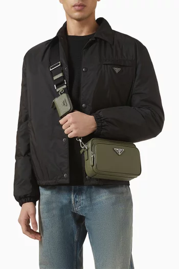 Saffiano Shoulder Bag in Leather