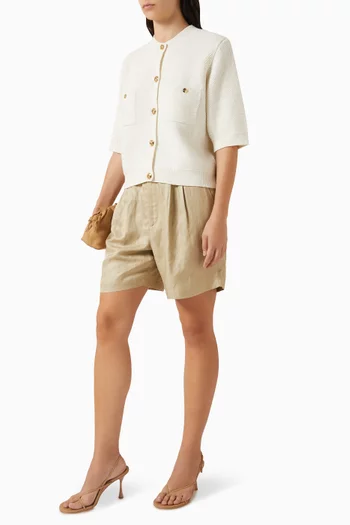 كارديغان كريستا منسوج من مزيج صوف