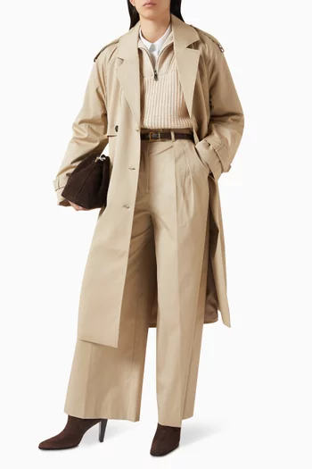 بنطال لو بقصة ساق واسعة