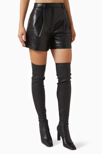 Trent Shorts in Recycled Leather