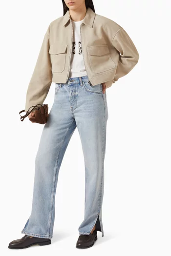 بنطال جينز روي بقصة ساق مستقيمة دينم