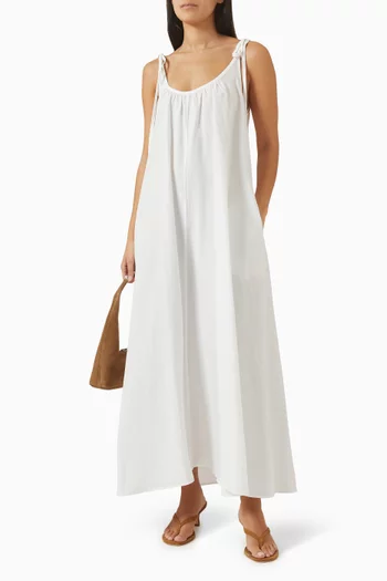 فستان بظهر مكشوف ونقشة زهور مزيج حرير