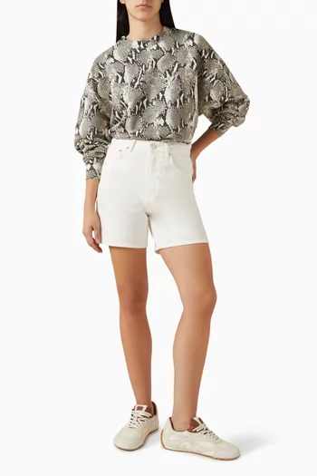 سويت شيرت مايلز بنقشة جلد الأفعى صوف