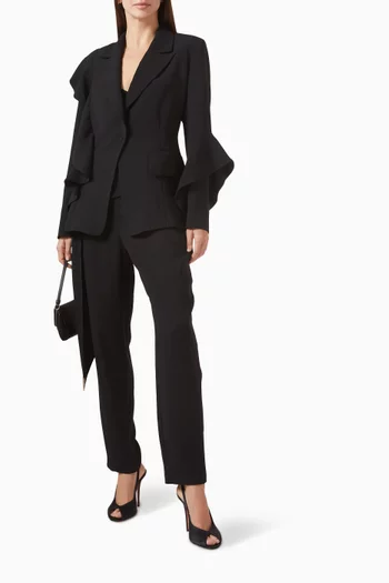 جاكيت بحافة كشكش