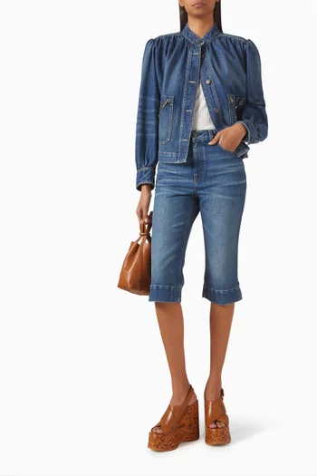 High-rise Capri Jeans in Denim