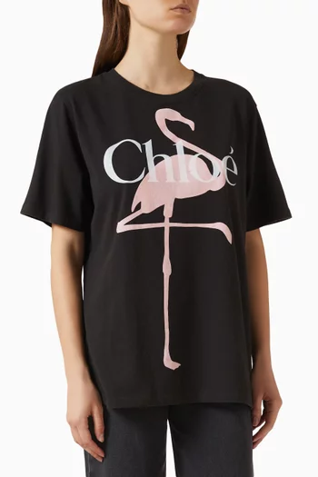 Flamingo T-shirt in Cotton