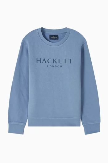 Classic-fit Long Sleeve Sweatshirt in Cotton