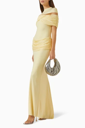 Marlene Draped Dress in Lumine Jersey