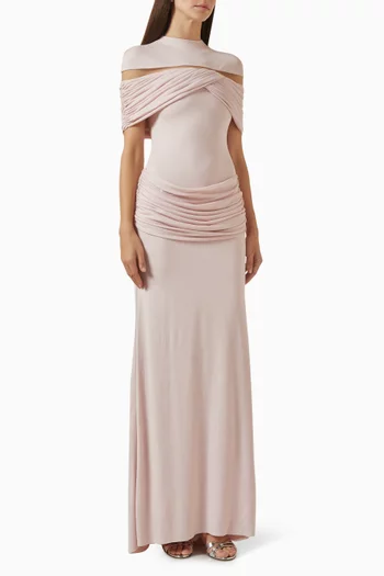 Marlene Draped Dress in Lumine Jersey