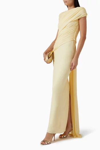 Meriel Knot-back Dress in Lumine Jersey