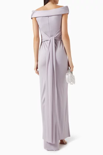 Meriel Knot-back Dress in Lumine Jersey