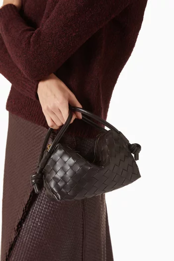 Loop Top-handle Bag in Intrecciato Leather