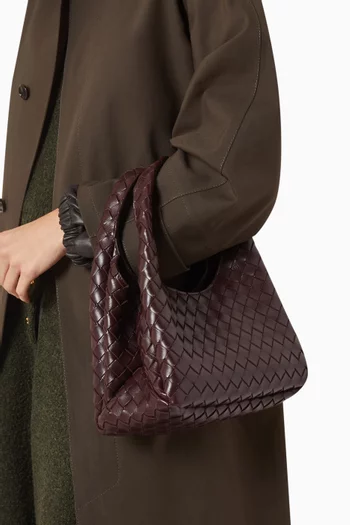 حقيبة كتف كامبانا صغيرة جلد مجدول