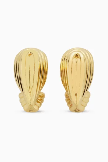 أقراط سلايس فضة إسترلينية مطلية ذهب عيار 18