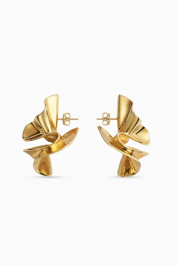 Large Anemone Earrings in 18kt Gold-plated Sterling Silver