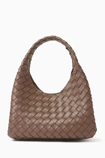 حقيبة كتف كامبانا صغيرة جلد مجدول