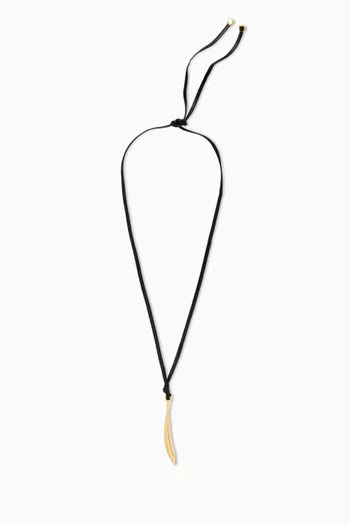 Sardine Necklace in 18kt Gold-plated Sterling Silver & Leather