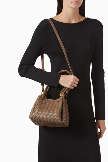 حقيبة باراشوت صغيرة جلد مجدول