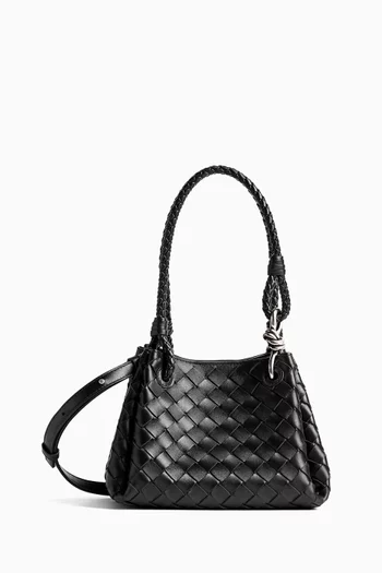 حقيبة كتف باراشوت صغيرة جلد مجدول