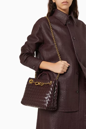 Small Andiamo Chain Bag in Intrecciato Leather