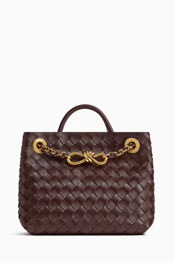 Small Andiamo Chain Bag in Intrecciato Leather