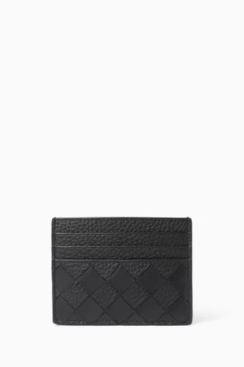 حافظة بطاقات ائتمان جلد مجدول