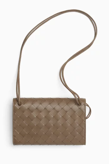 Andiamo Pouch on Strap in Intrecciato Leather