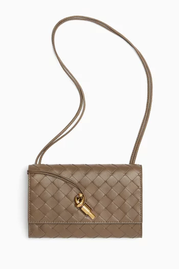 Andiamo Pouch on Strap in Intrecciato Leather