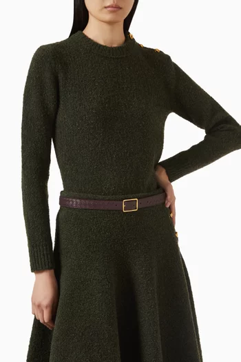 Reverso Belt in Intrecciato Calfskin Leather