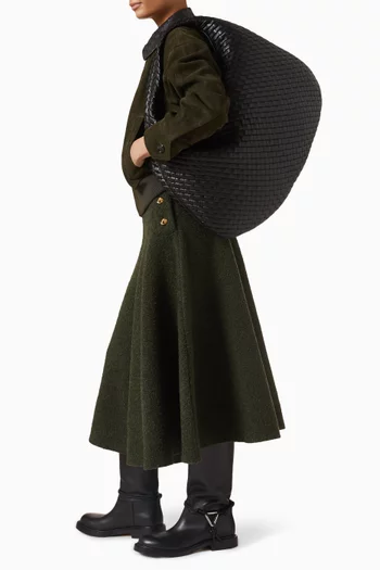 حقيبة كتف فينيتا كبيرة جلد مجدول