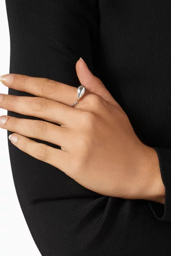 Drop Chain Ring in Sterling Silver