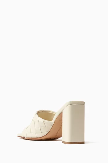 حذاء باروكو مفتوح من الخلف جلد مجدول