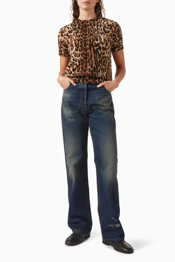 سترة بنقشة جلد الفهد كشمير