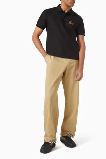 Metallic EKD Polo Shirt in Cotton