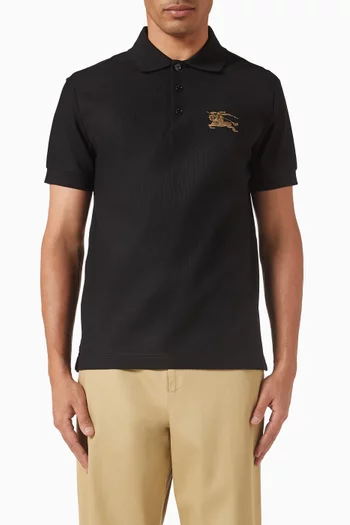 Metallic EKD Polo Shirt in Cotton